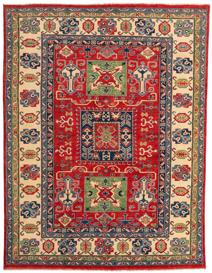 Detail image of 6' 8 x 9' 8 Hand Knotted Kazak Rug