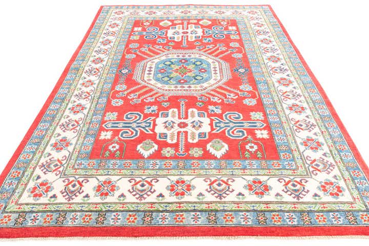 6' 7 x 9' 6 Hand Knotted Kazak Rug