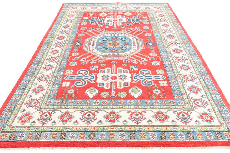 Detail image of 6' 7 x 9' 6 Hand Knotted Kazak Rug