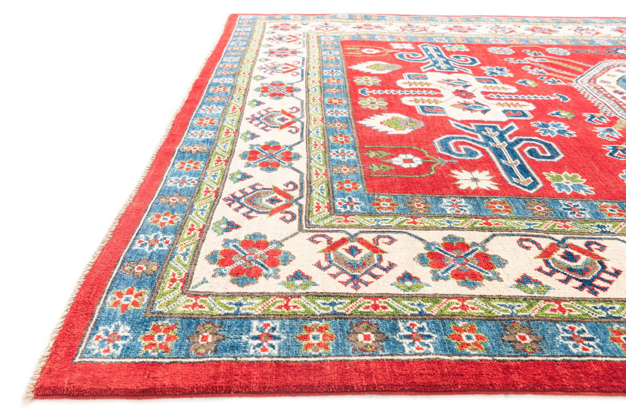 6' 7 x 9' 6 Hand Knotted Kazak Rug