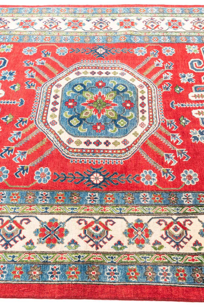 6' 7 x 9' 6 Hand Knotted Kazak Rug
