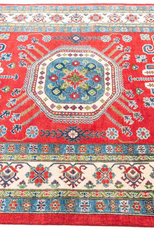 Detail image of 6' 7 x 9' 6 Hand Knotted Kazak Rug