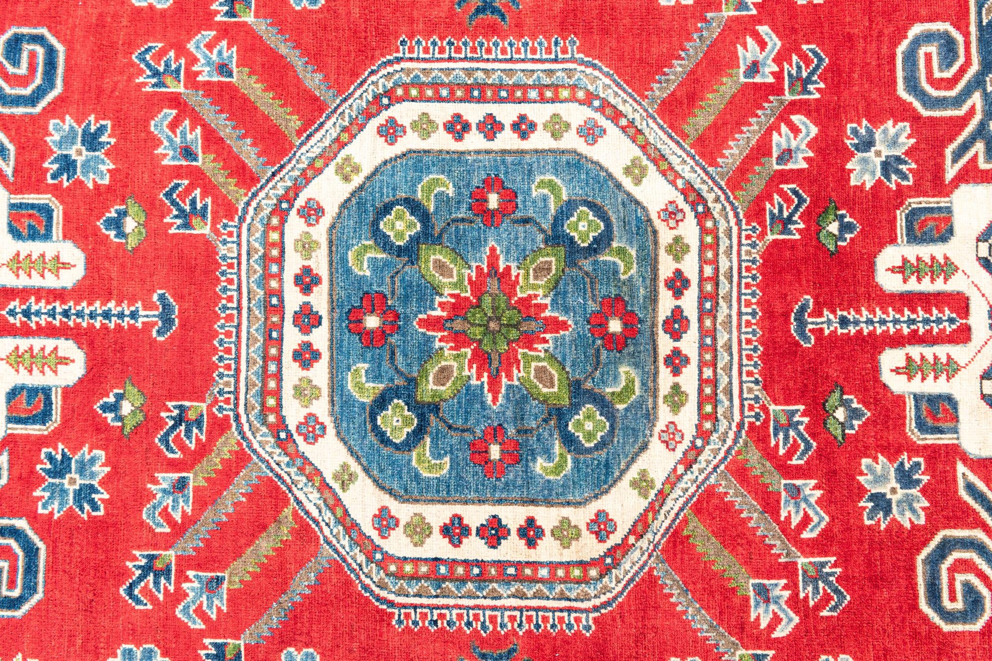 6' 7 x 9' 6 Hand Knotted Kazak Rug
