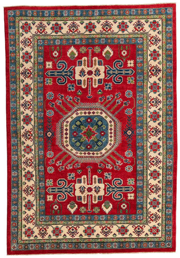 6' 7 x 9' 6 Hand Knotted Kazak Rug
