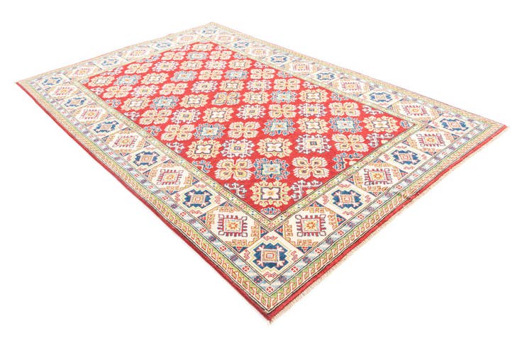Detail image of 5' 10 x 9' 2 Hand Knotted Kazak Rug