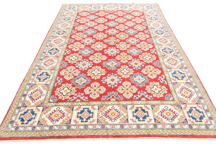 Detail image of 5' 10 x 9' 2 Hand Knotted Kazak Rug