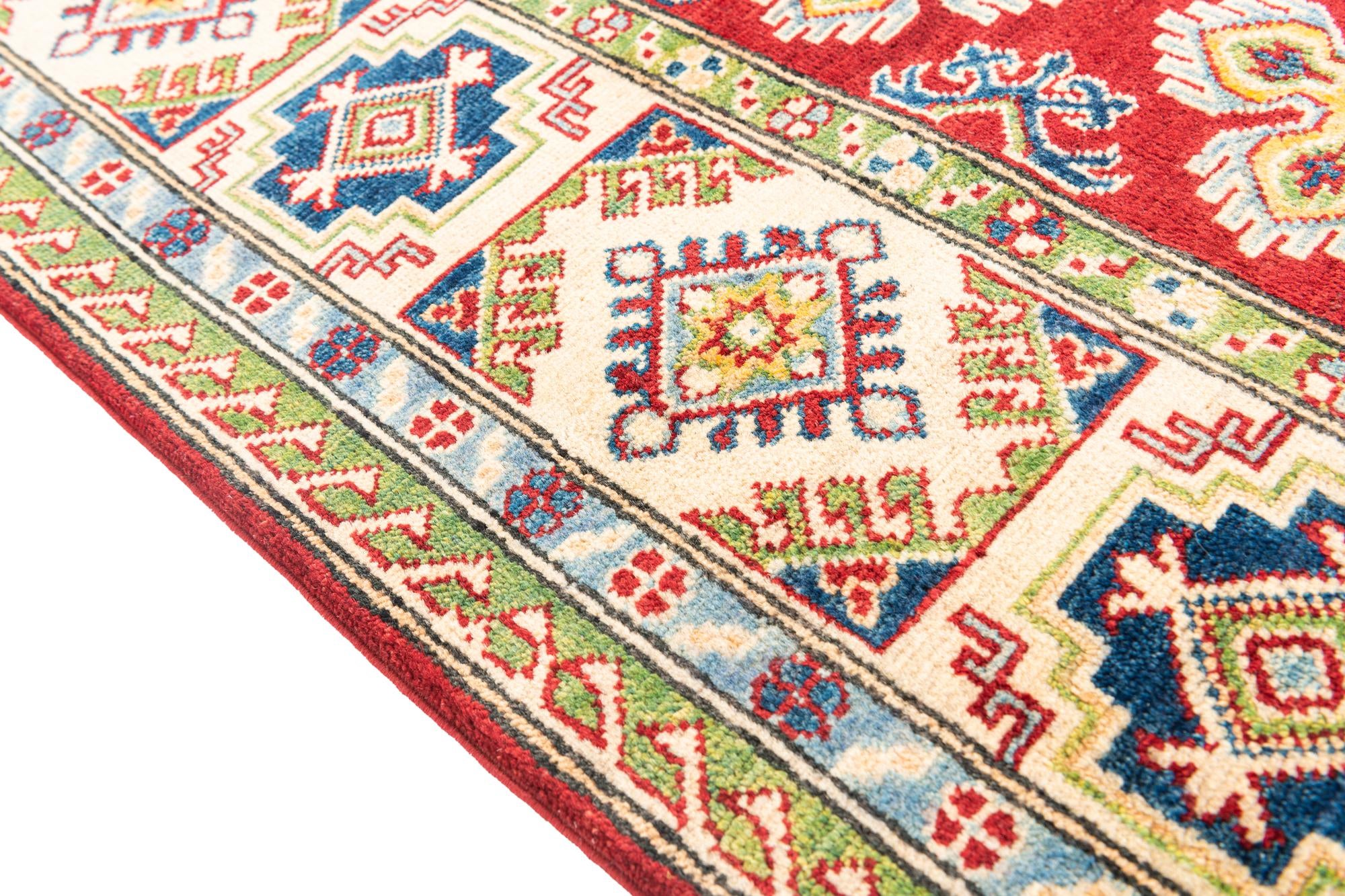 5' 10 x 9' 2 Hand Knotted Kazak Rug