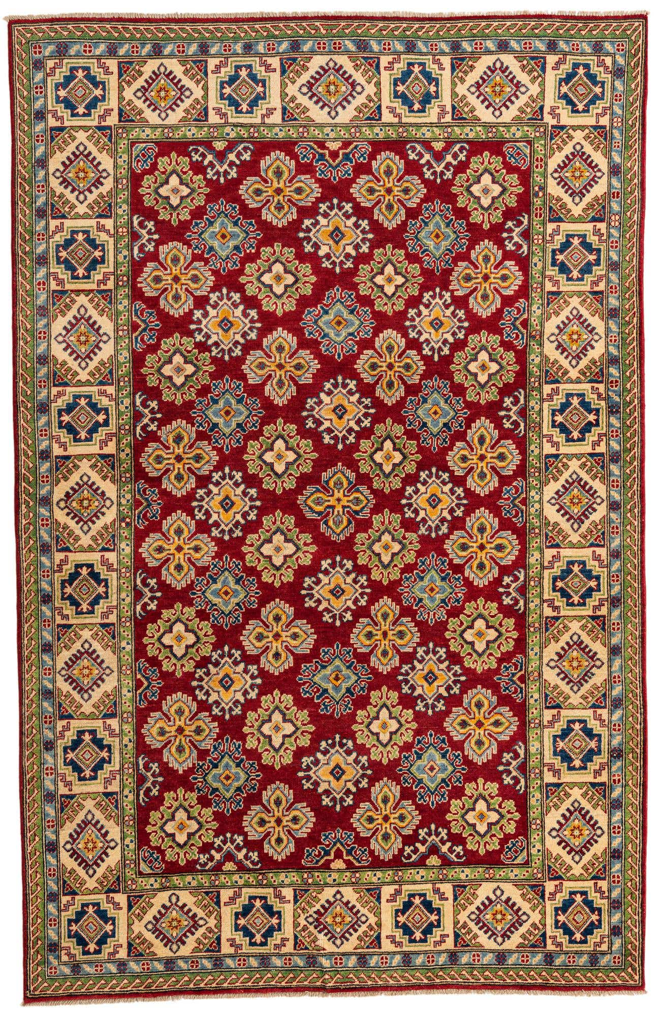 5' 10 x 9' 2 Hand Knotted Kazak Rug