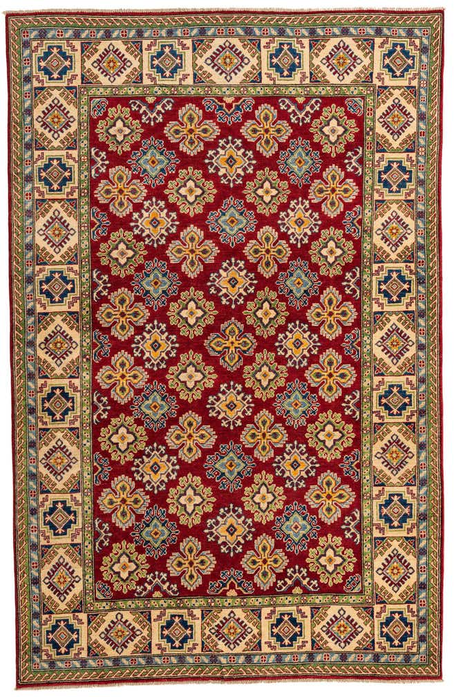 5' 10 x 9' 2 Hand Knotted Kazak Rug