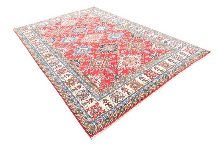 Detail image of 6' 5 x 9' 9 Hand Knotted Kazak Rug
