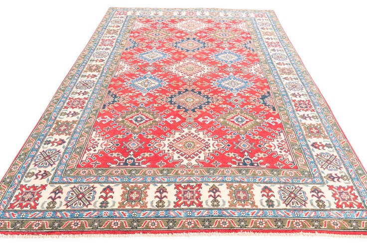 Detail image of 6' 5 x 9' 9 Hand Knotted Kazak Rug