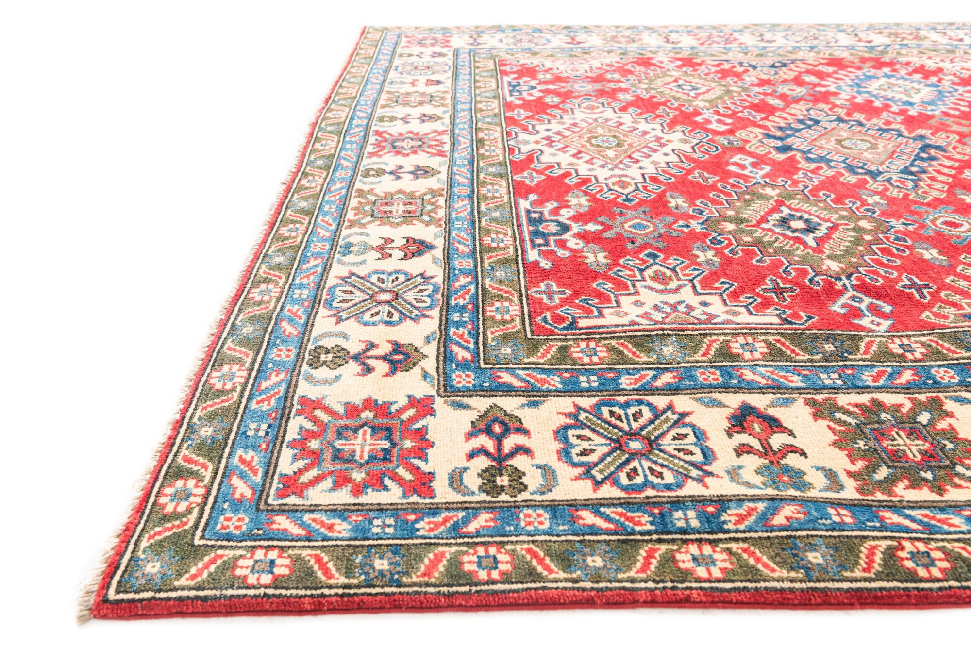 6' 5 x 9' 9 Hand Knotted Kazak Rug