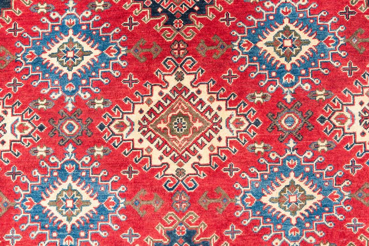 Detail image of 6' 5 x 9' 9 Hand Knotted Kazak Rug
