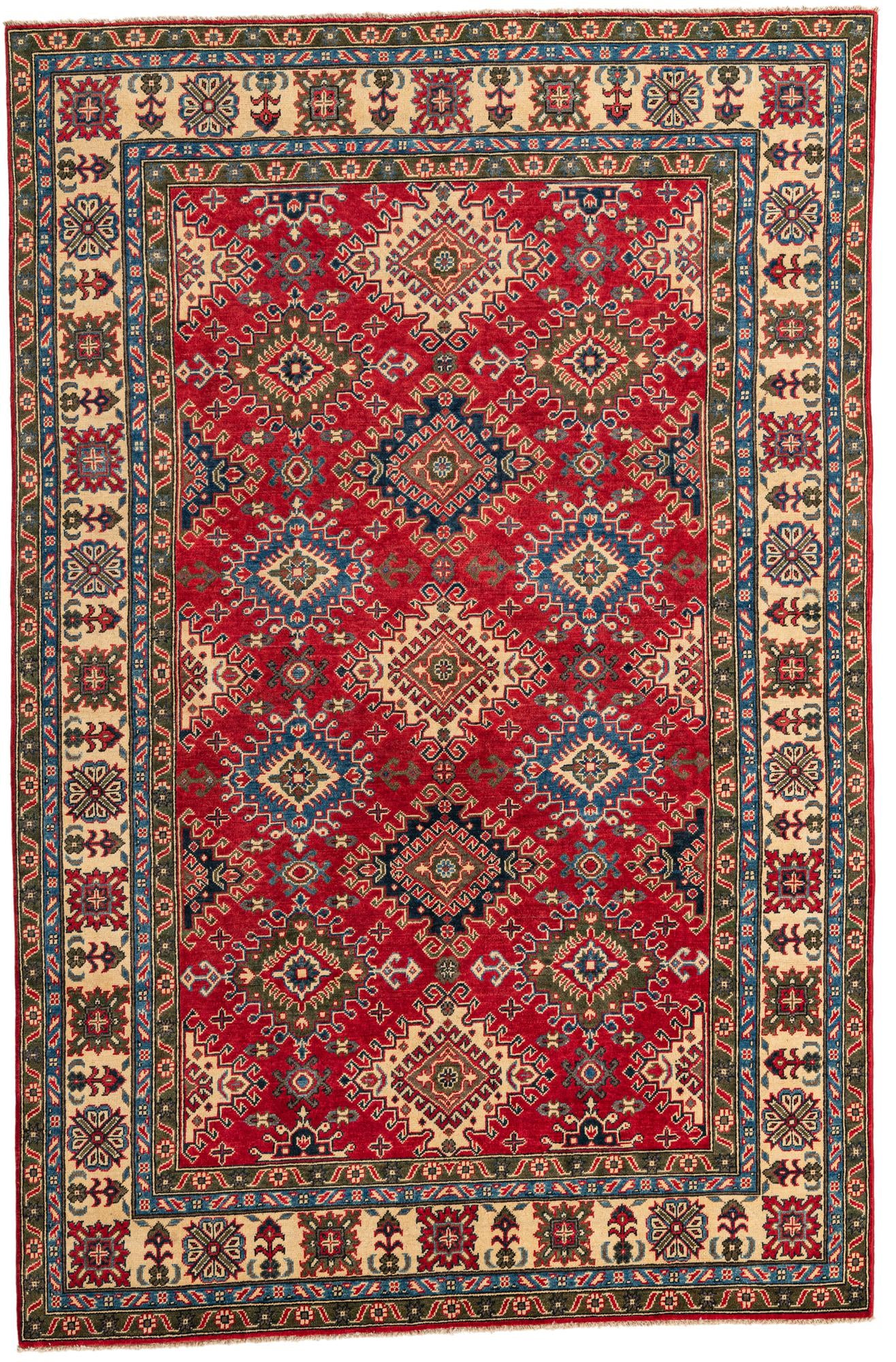 6' 5 x 9' 9 Hand Knotted Kazak Rug
