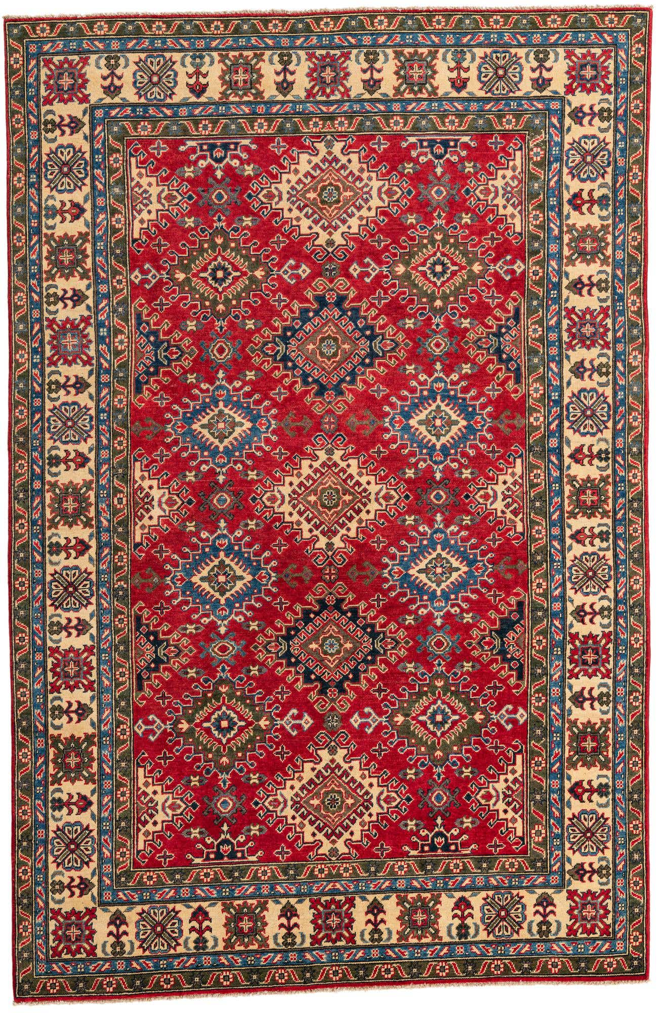 6' 5 x 9' 9 Hand Knotted Kazak Rug