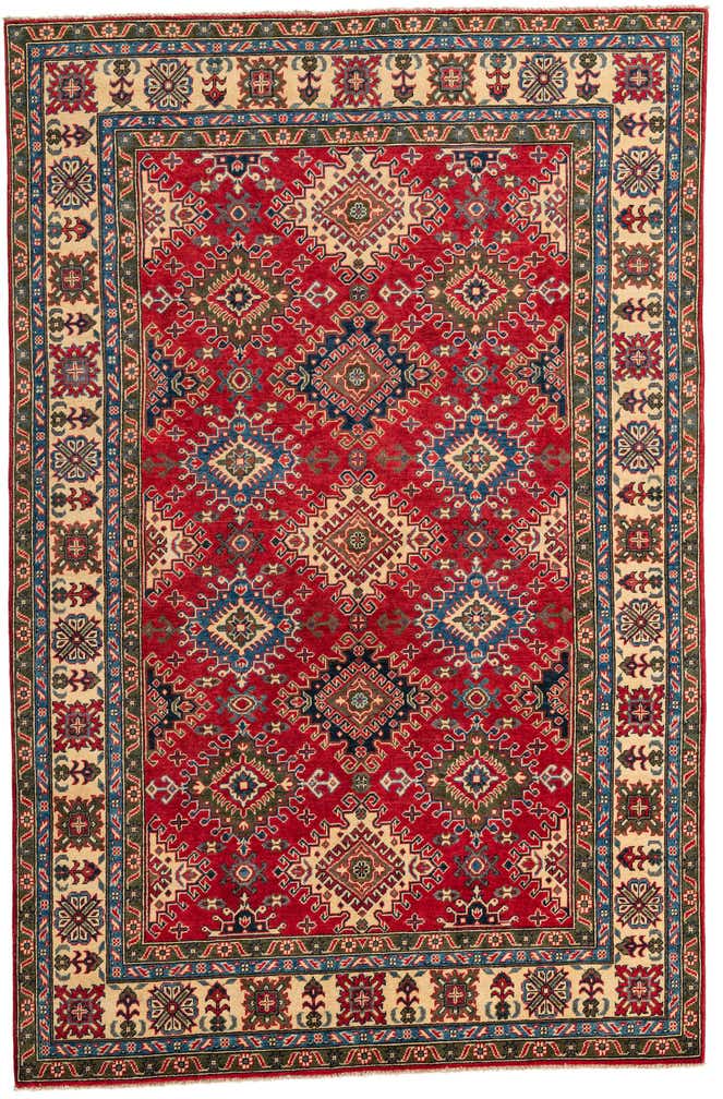6' 5 x 9' 9 Hand Knotted Kazak Rug