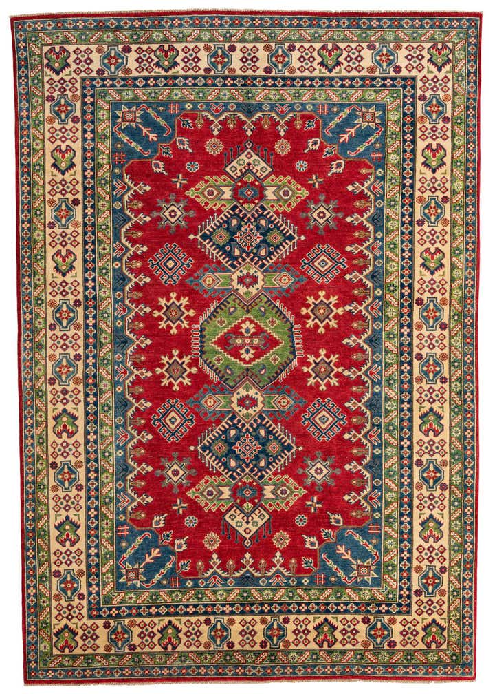 6' 9 x 10' 8 Hand Knotted Kazak Rug