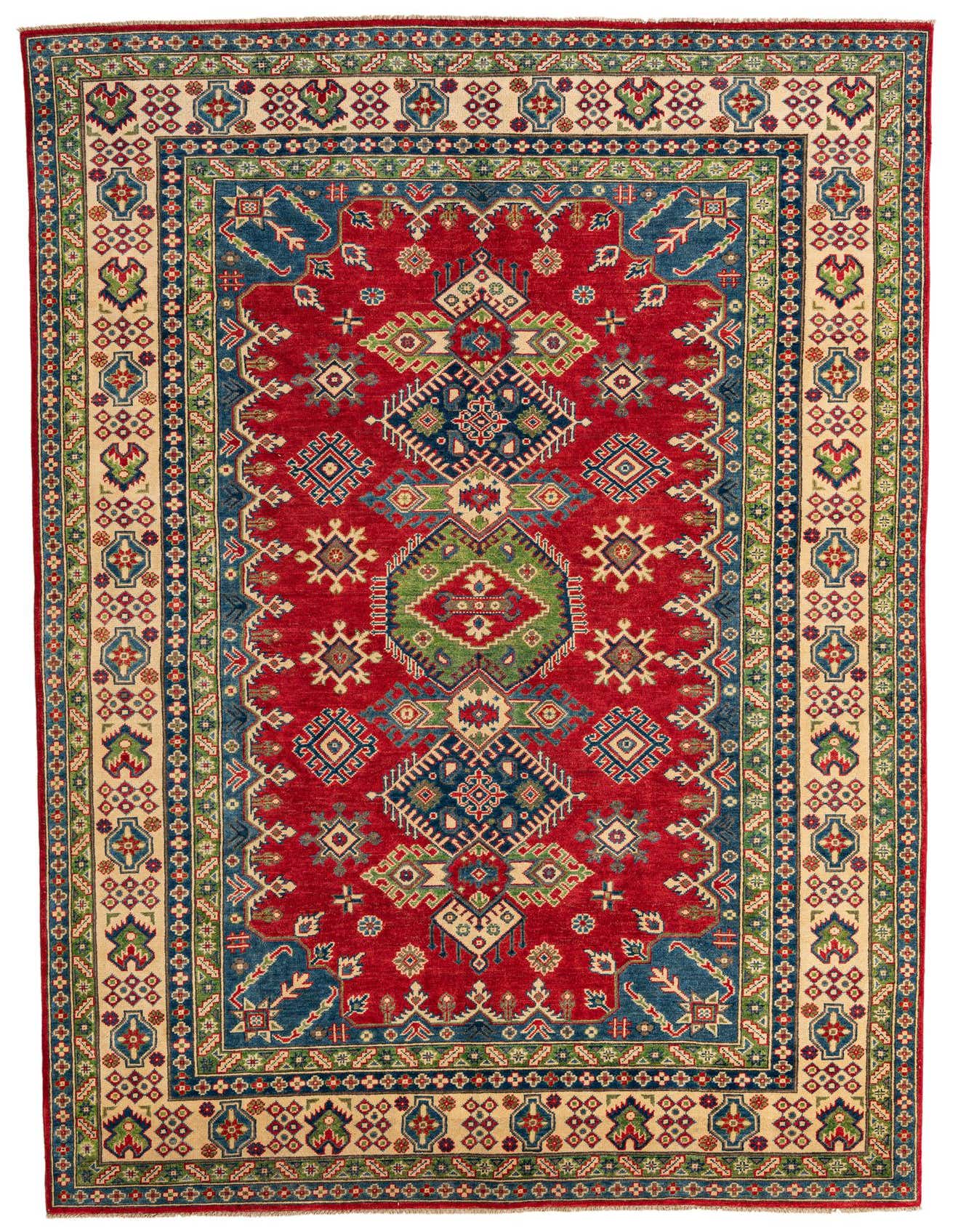6' 9 x 10' 8 Hand Knotted Kazak Rug