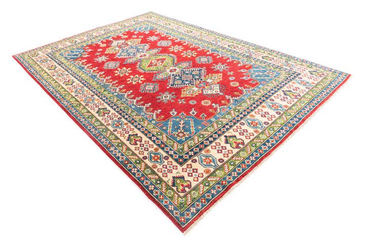 6' 10 x 9' 10 Hand Knotted Kazak Rug