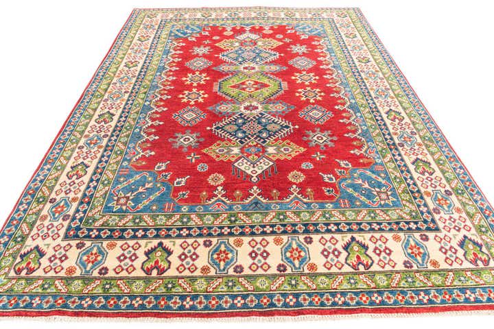 6' 10 x 9' 10 Hand Knotted Kazak Rug