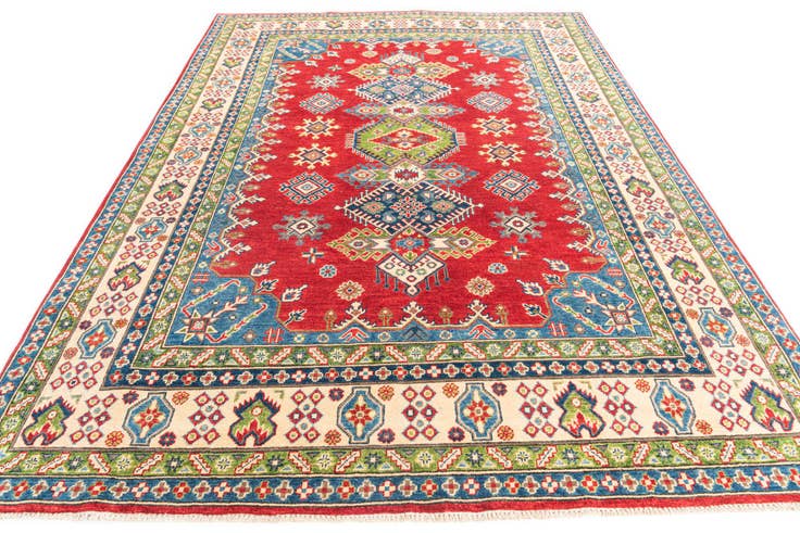 Detail image of 6' 10 x 9' 10 Hand Knotted Kazak Rug
