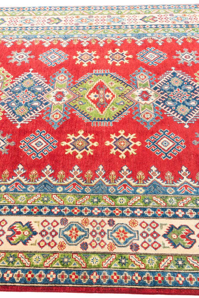 6' 10 x 9' 10 Hand Knotted Kazak Rug