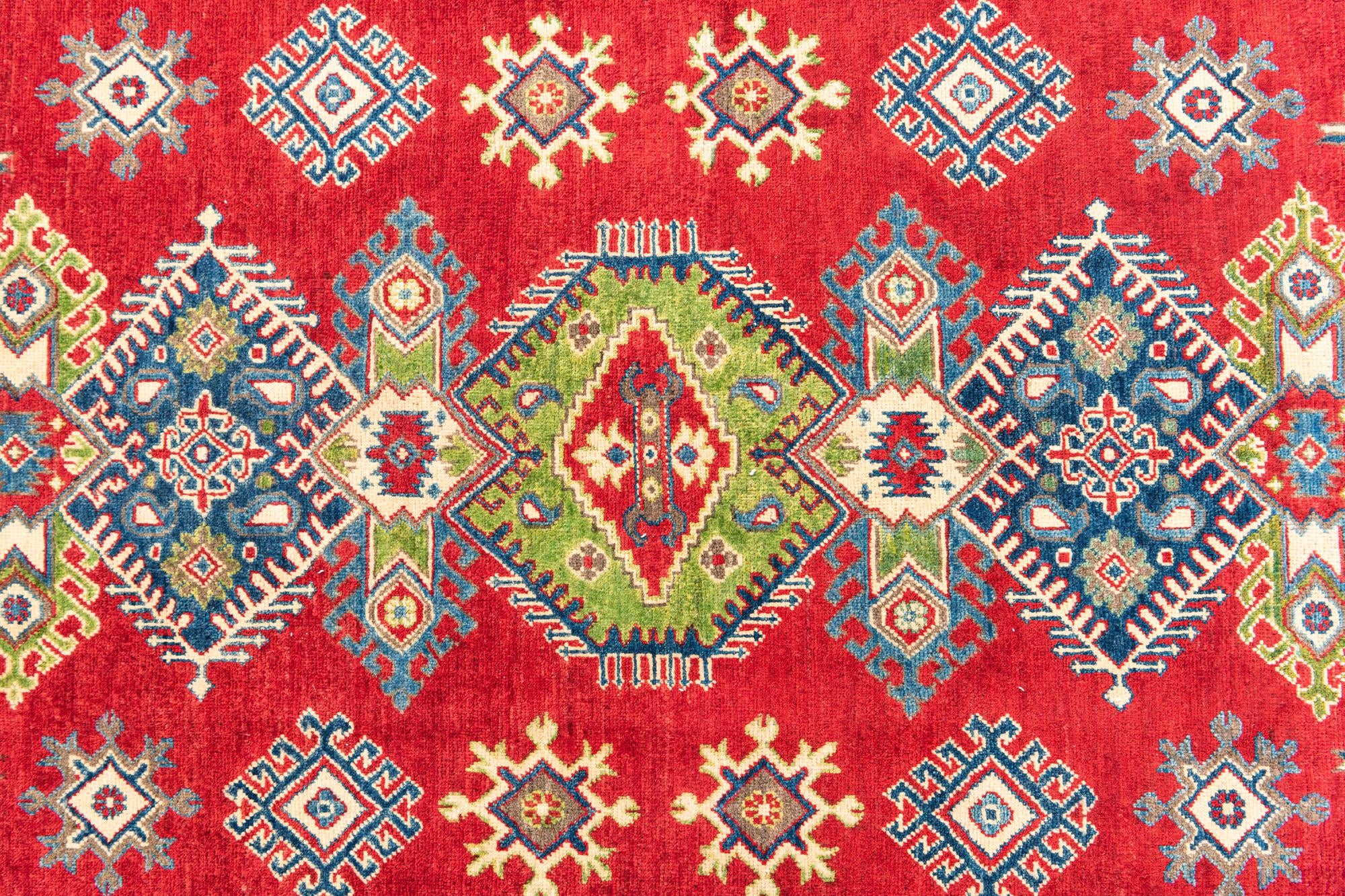 6' 10 x 9' 10 Hand Knotted Kazak Rug