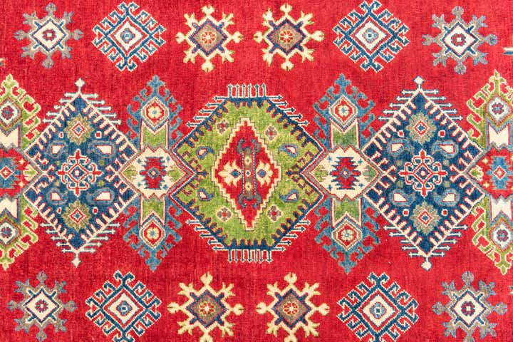 6' 10 x 9' 10 Hand Knotted Kazak Rug