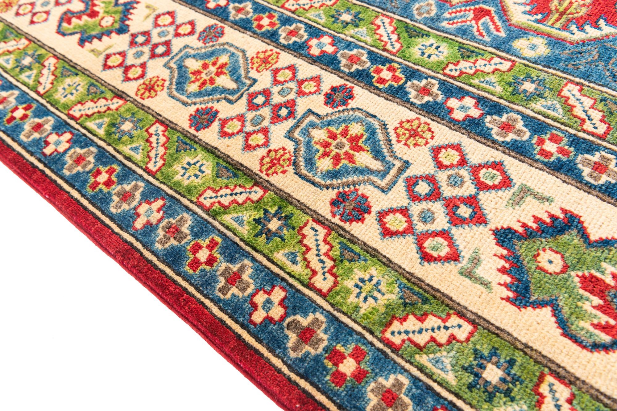 6' 10 x 9' 10 Hand Knotted Kazak Rug