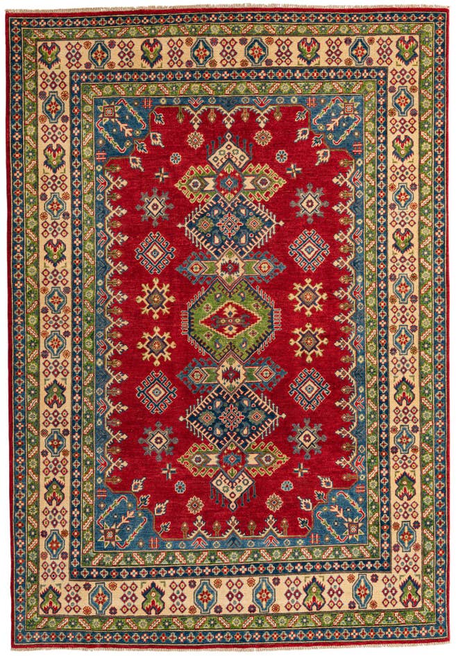 Detail image of 6' 10 x 9' 10 Hand Knotted Kazak Rug