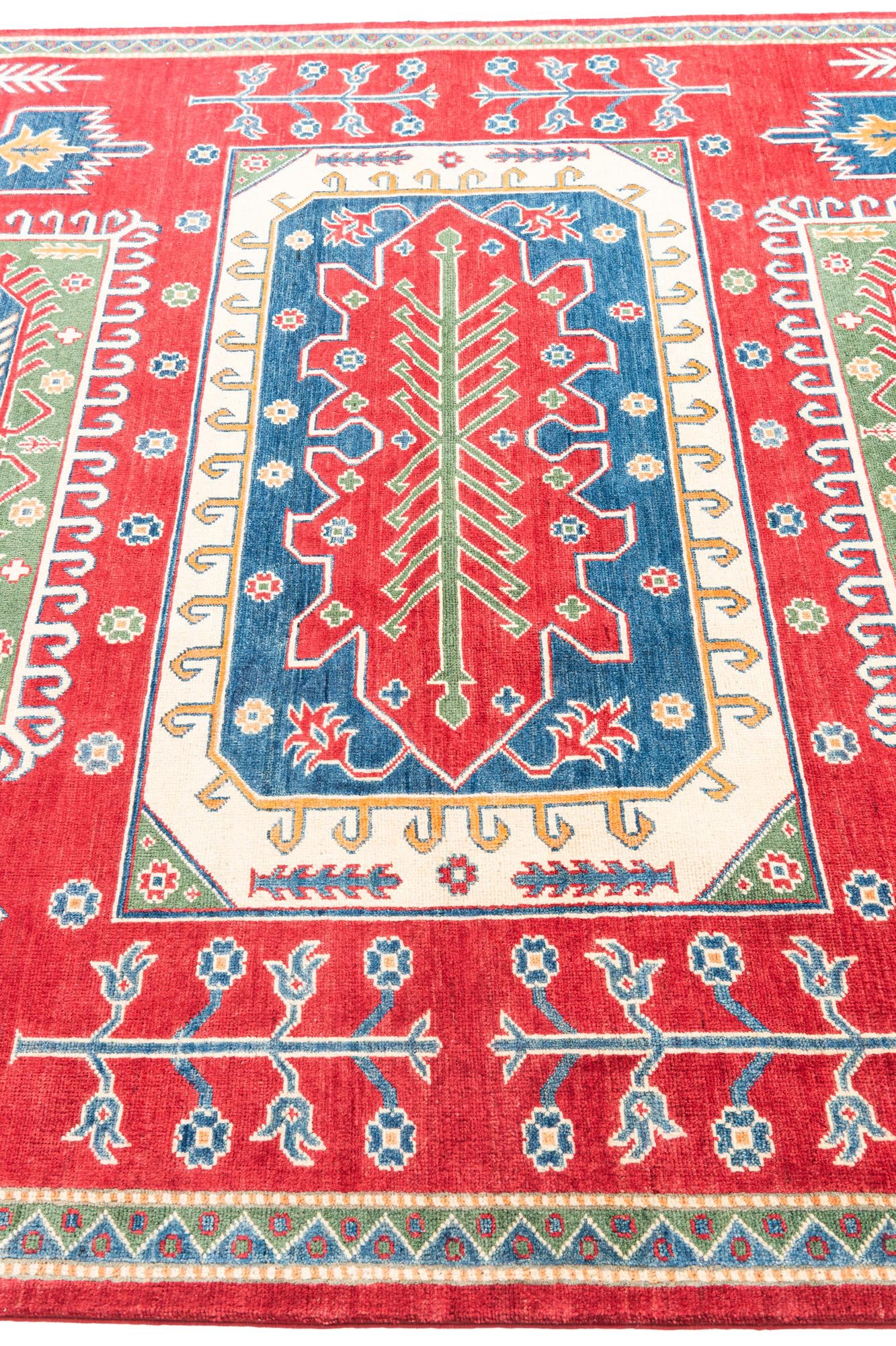 6' 7 x 9' 6 Hand Knotted Kazak Rug