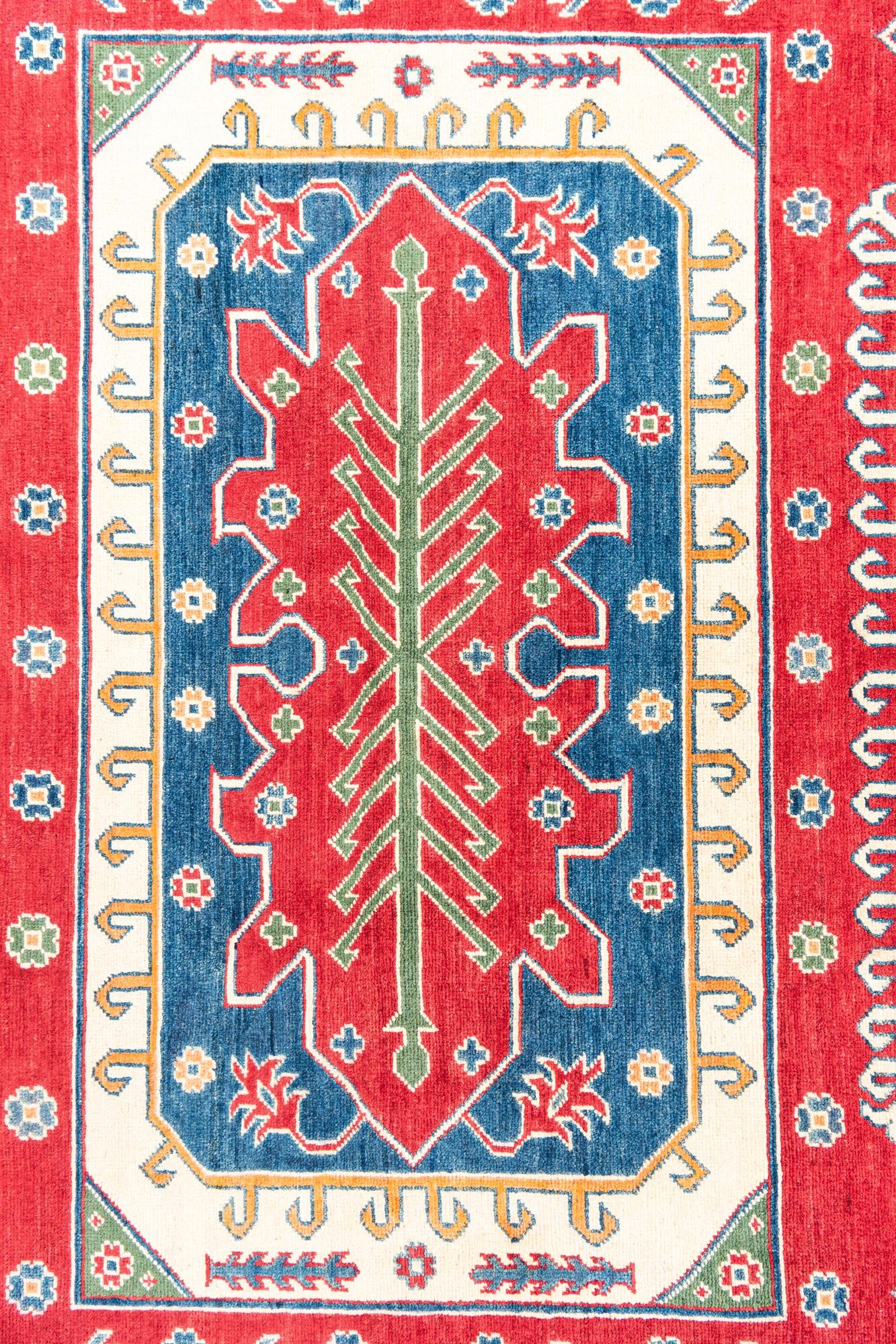 6' 7 x 9' 6 Hand Knotted Kazak Rug