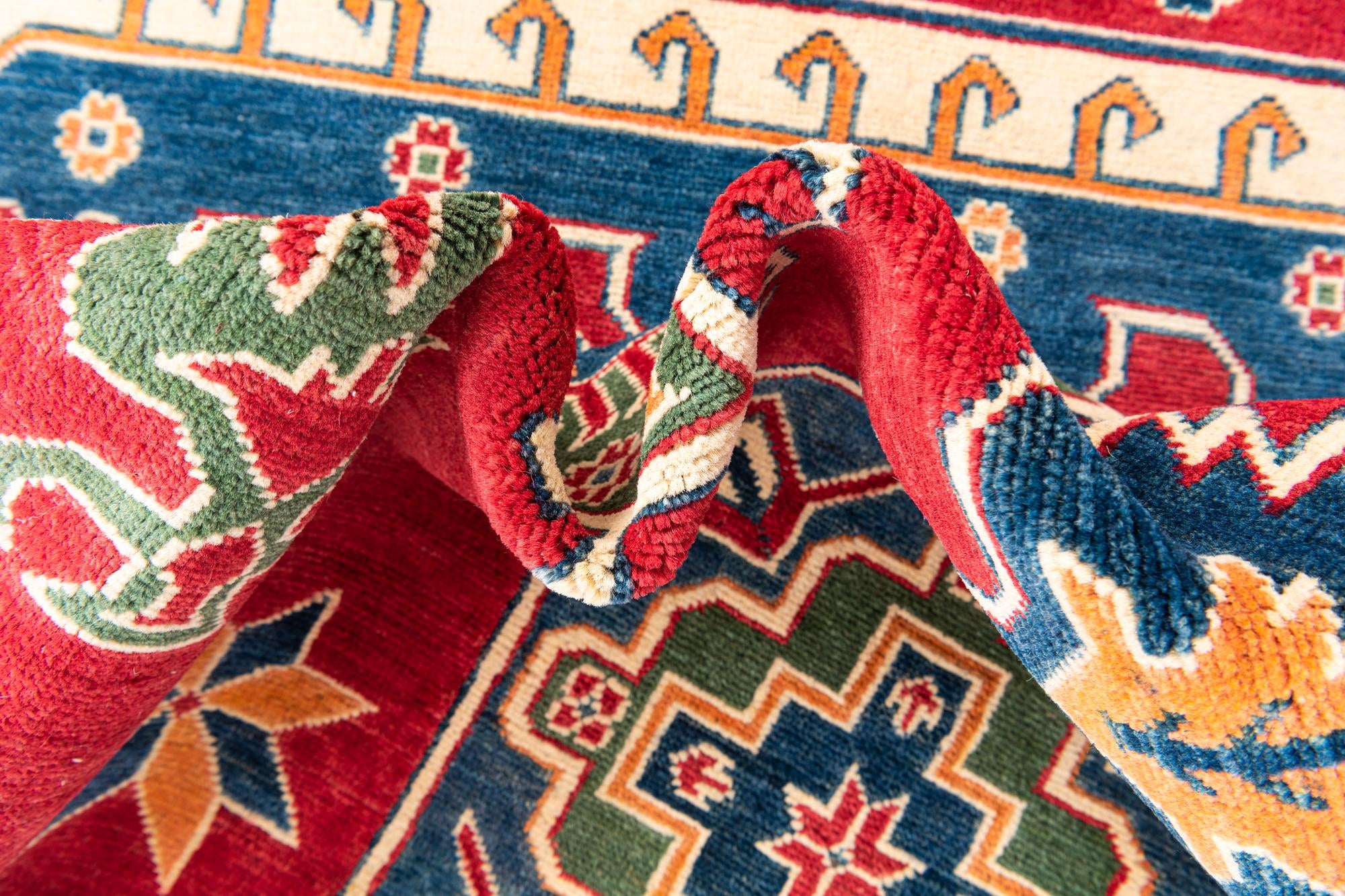 6' 7 x 9' 6 Hand Knotted Kazak Rug