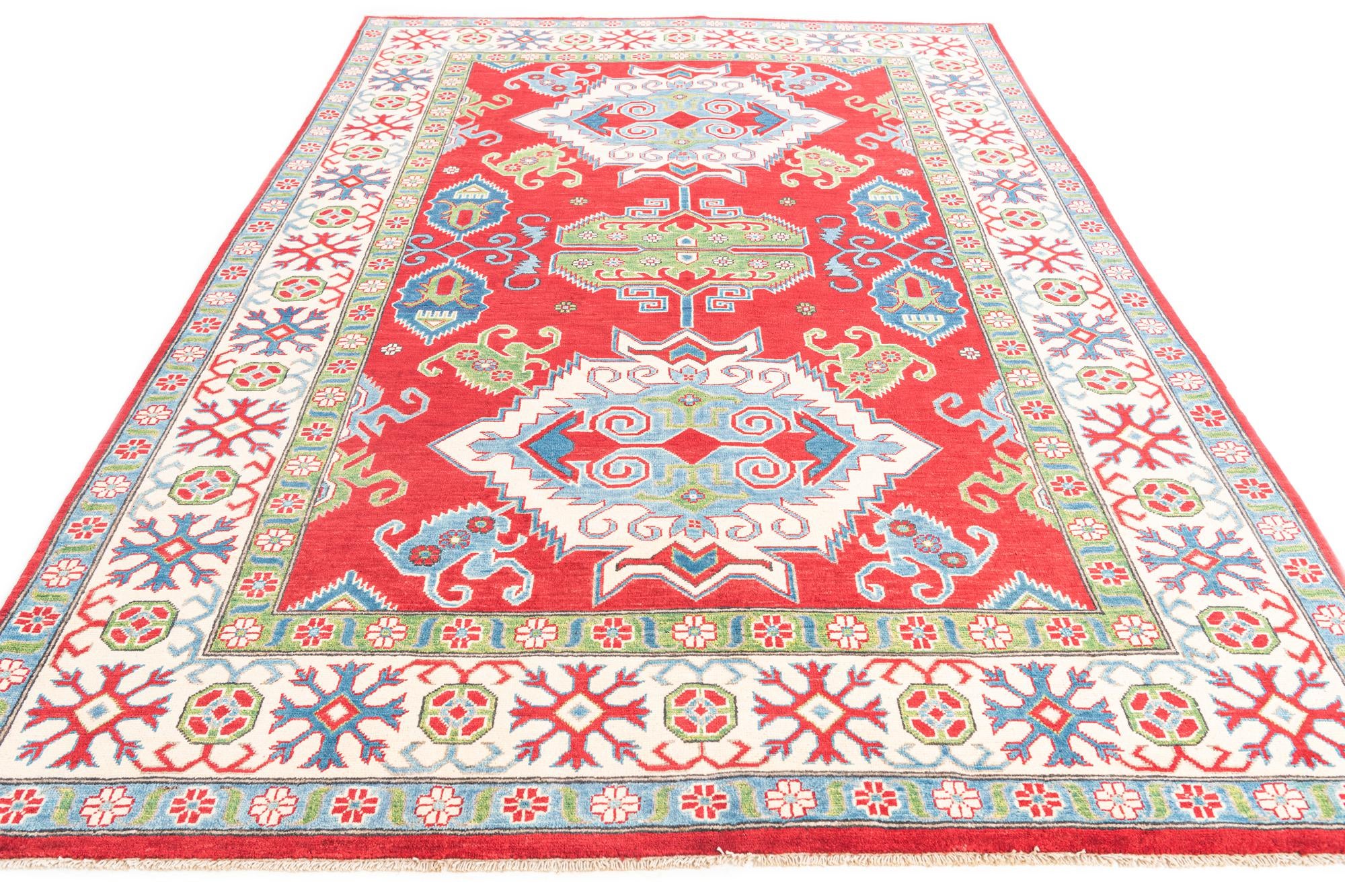 205cm x 295cm anudado a mano Kazak Alfombra