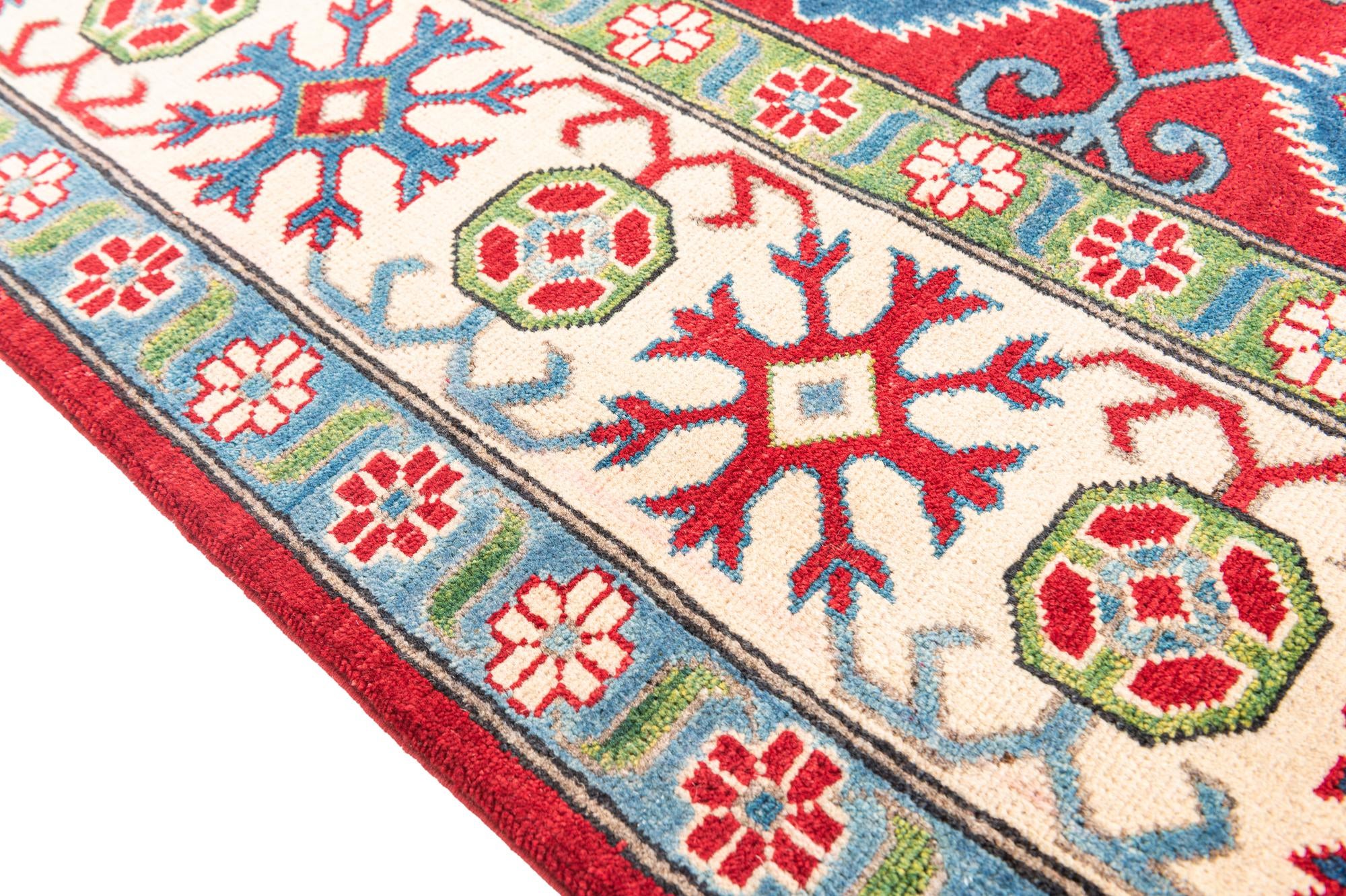 205cm x 295cm anudado a mano Kazak Alfombra