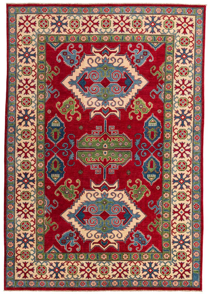 6' 8 x 9' 8 Hand Knotted Kazak Rug