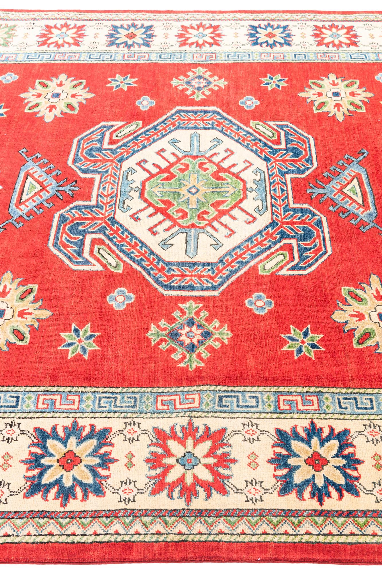 6' 5 x 9' 6 Hand Knotted Kazak Rug