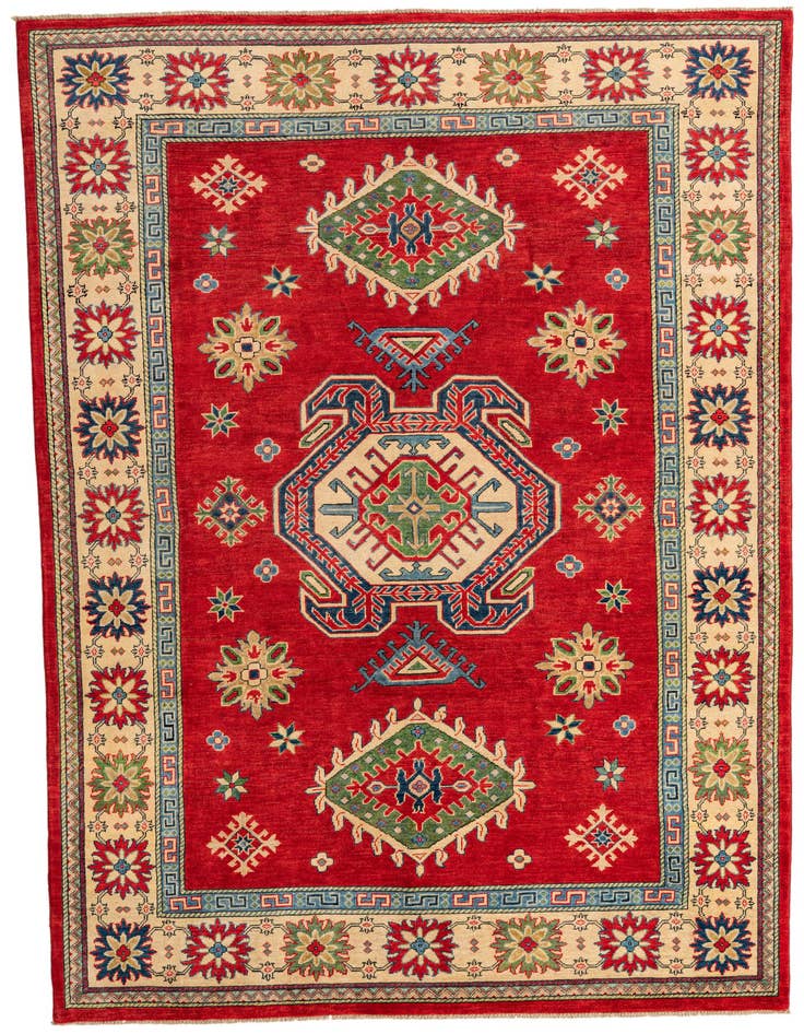 Detail image of 6' 5 x 9' 6 Hand Knotted Kazak Rug