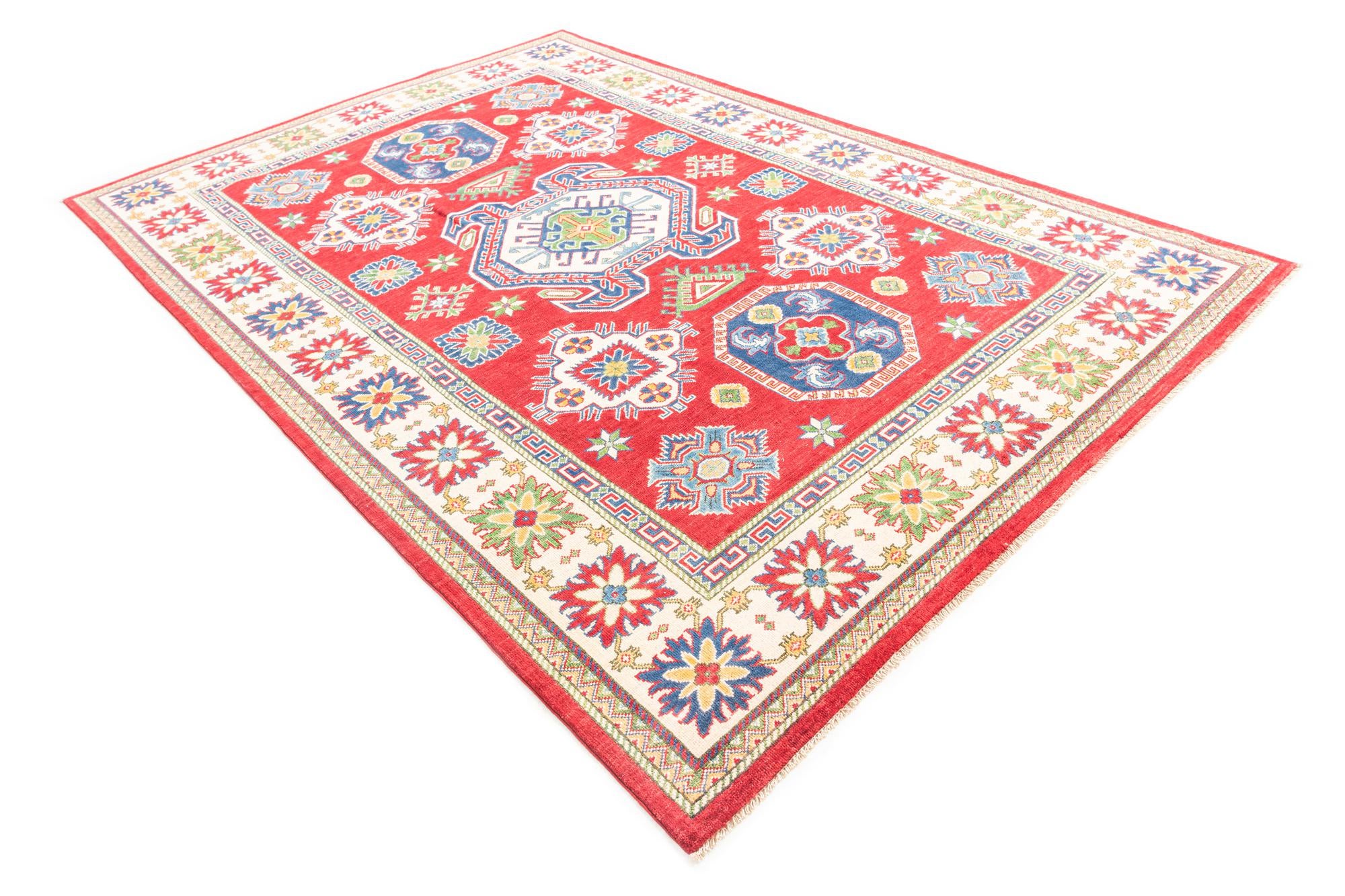 200cm x 295cm anudado a mano Kazak Alfombra