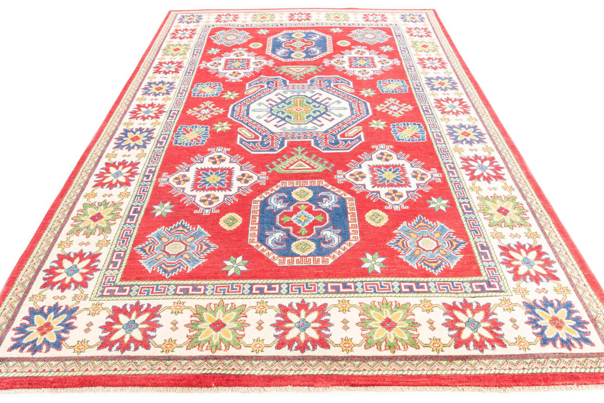 200cm x 295cm anudado a mano Kazak Alfombra