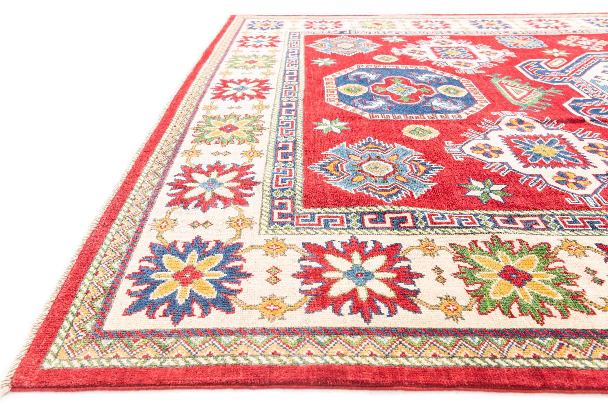 200cm x 295cm anudado a mano Kazak Alfombra