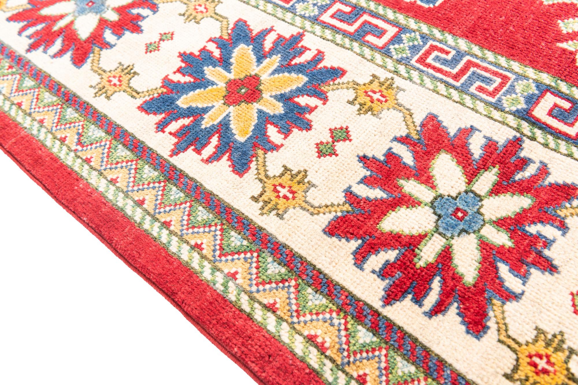 200cm x 295cm anudado a mano Kazak Alfombra