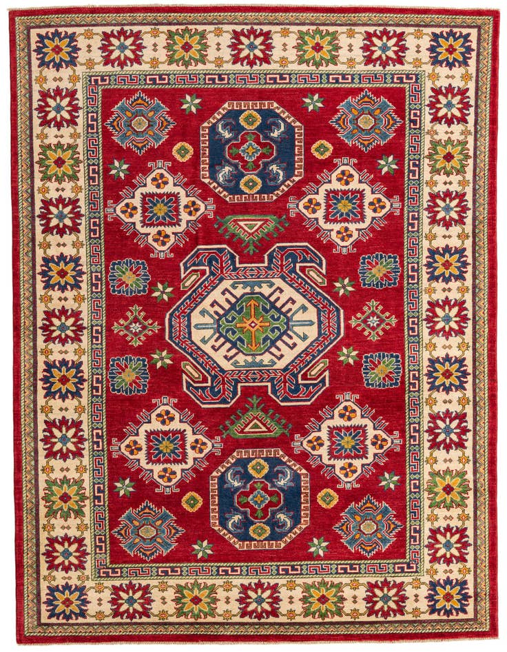Detail image of 6' 7 x 9' 8 Hand Knotted Kazak Rug