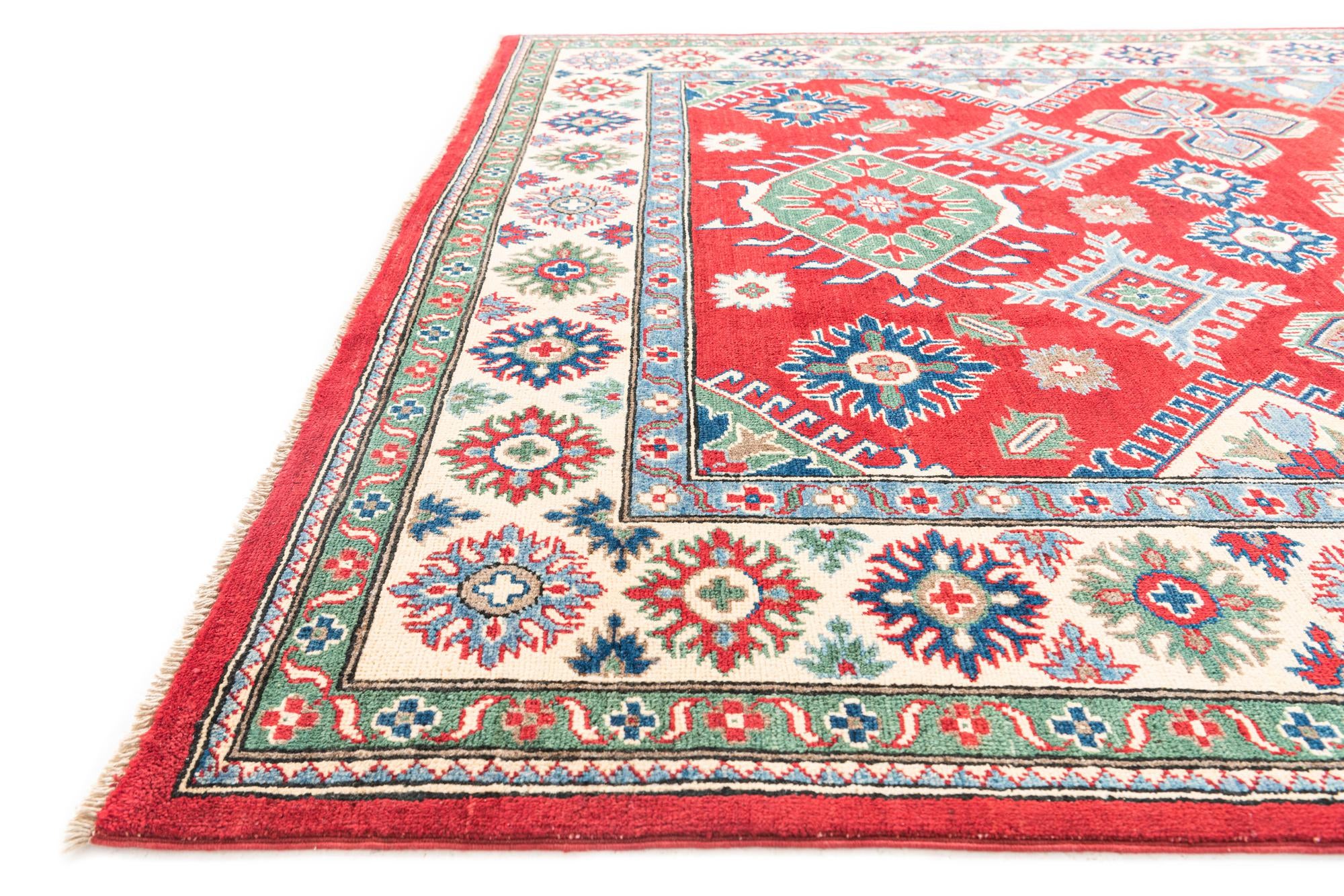 6' x 9' 2 Hand Knotted Kazak Rug