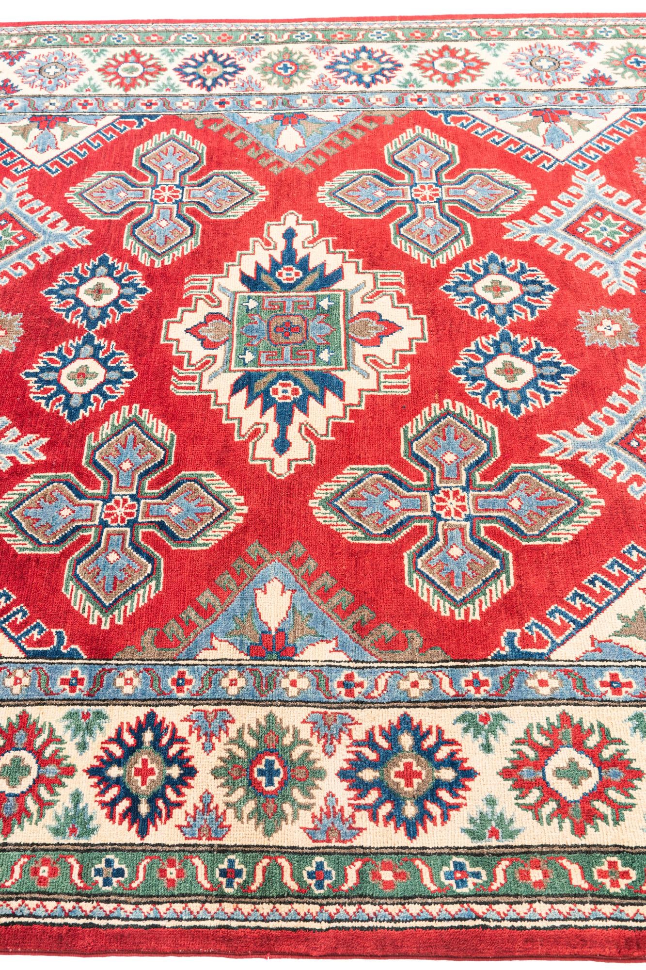 6' x 9' 2 Hand Knotted Kazak Rug
