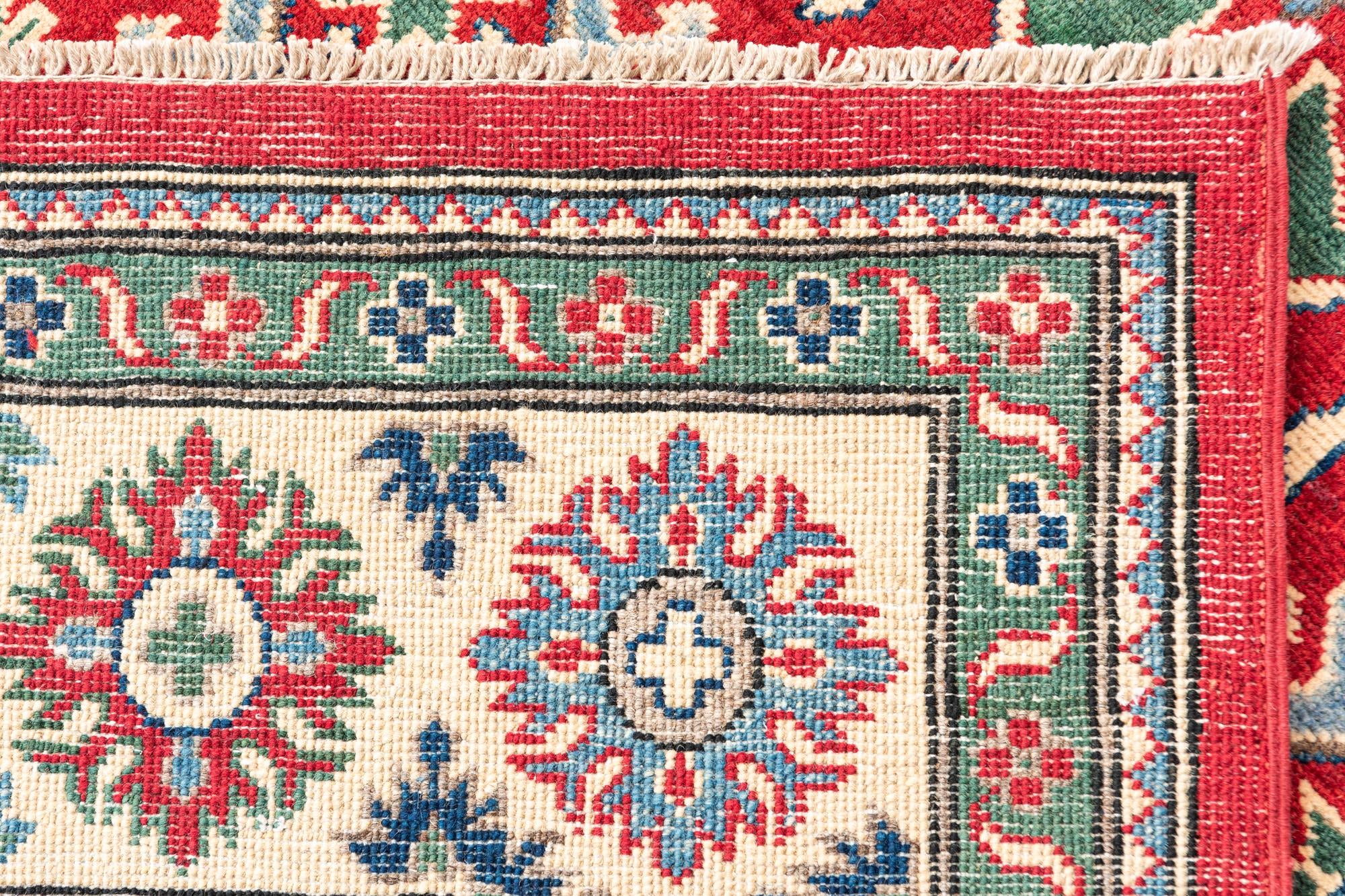 6' x 9' 2 Hand Knotted Kazak Rug