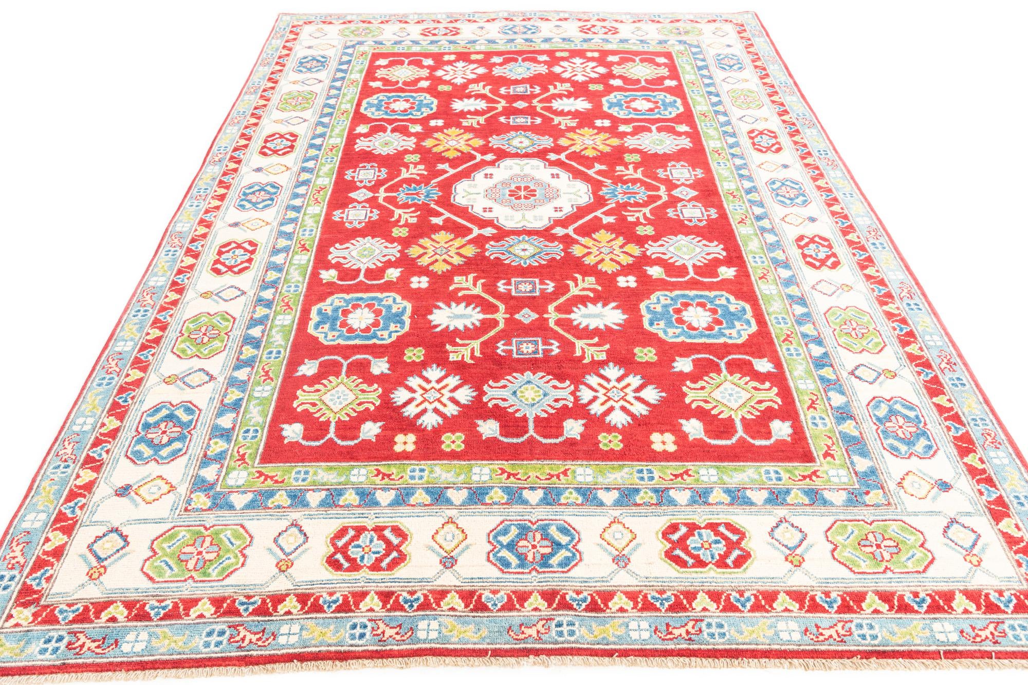 6' 3 x 10' Hand Knotted Kazak Rug