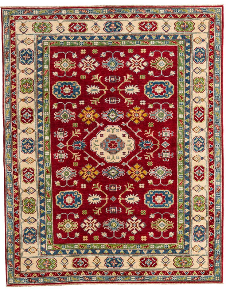 Detail image of 6' 3 x 10' Hand Knotted Kazak Rug