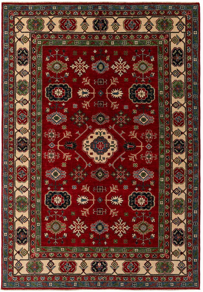 6' 8 x 9' 9 Hand Knotted Kazak Rug
