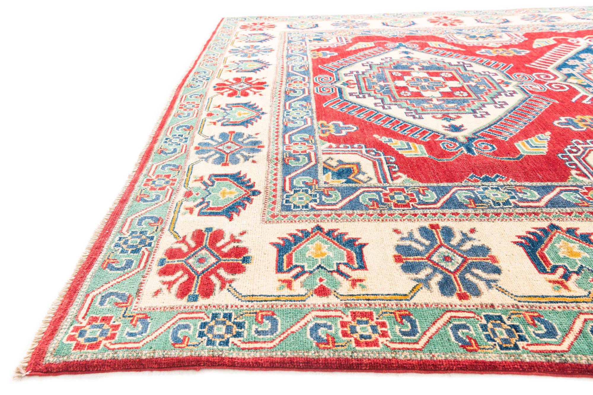 6' 6 x 9' 9 Hand Knotted Kazak Rug